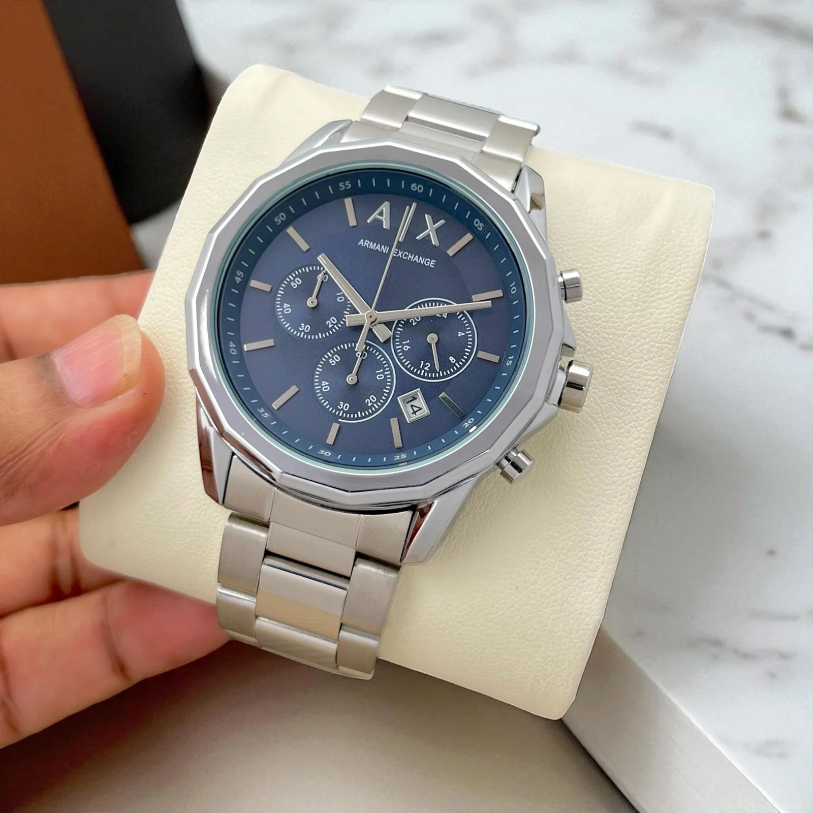 Armani AX2509 | Chronograph Watch | NAVY BLUE - Image 3