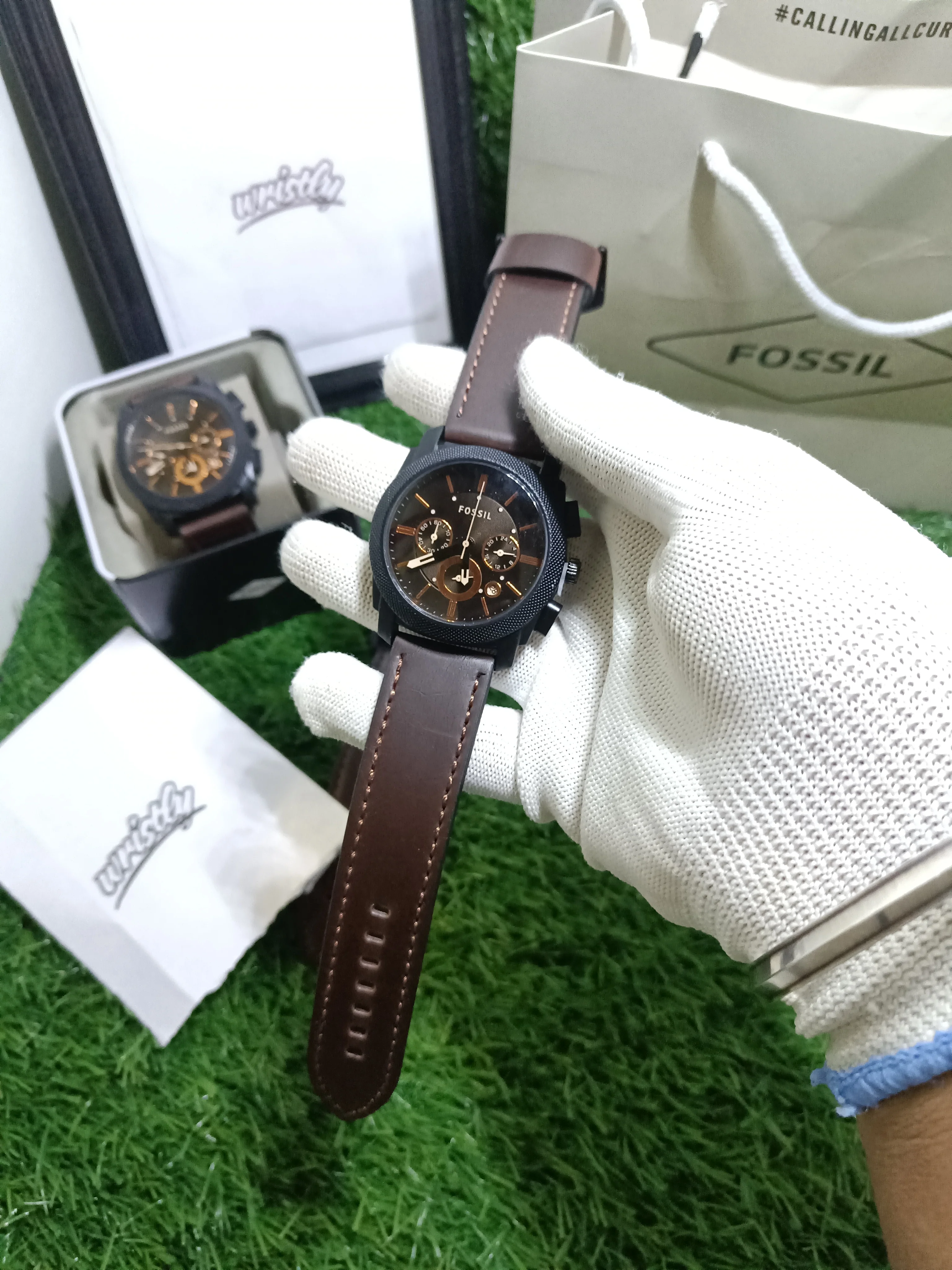 FS4656 Brown Leather Strap| 1:1 Quality - Image 3