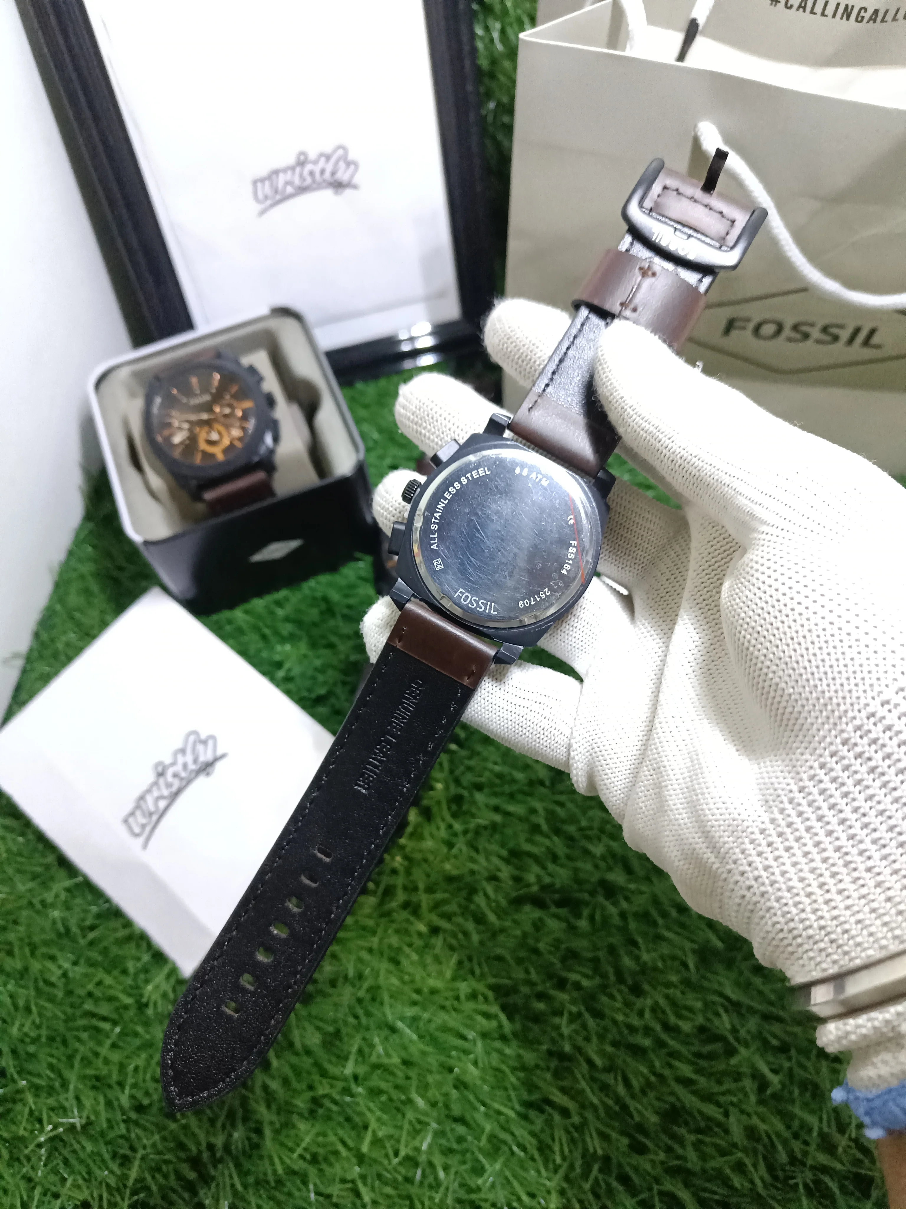 FS4656 Brown Leather Strap| 1:1 Quality - Image 5