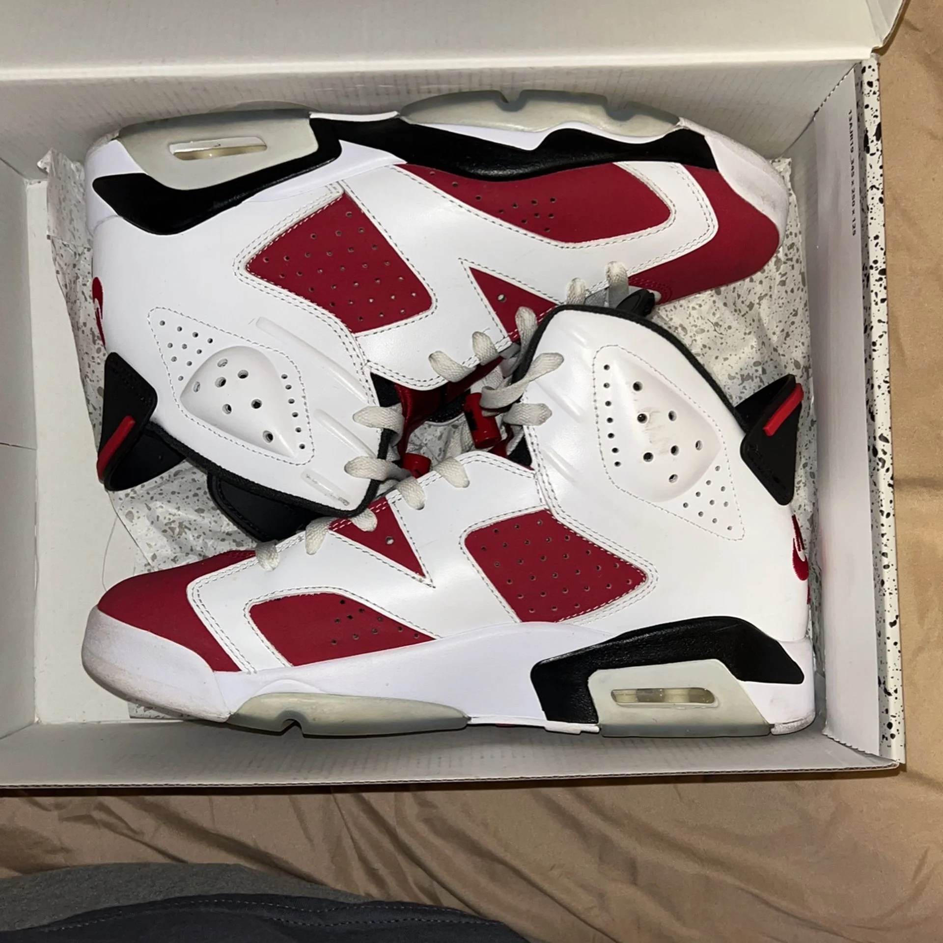 NIK AIR Jordans | Full OG Quality With OG BOX + Laces extra + accessories RED -WHITE BONE - Image 3