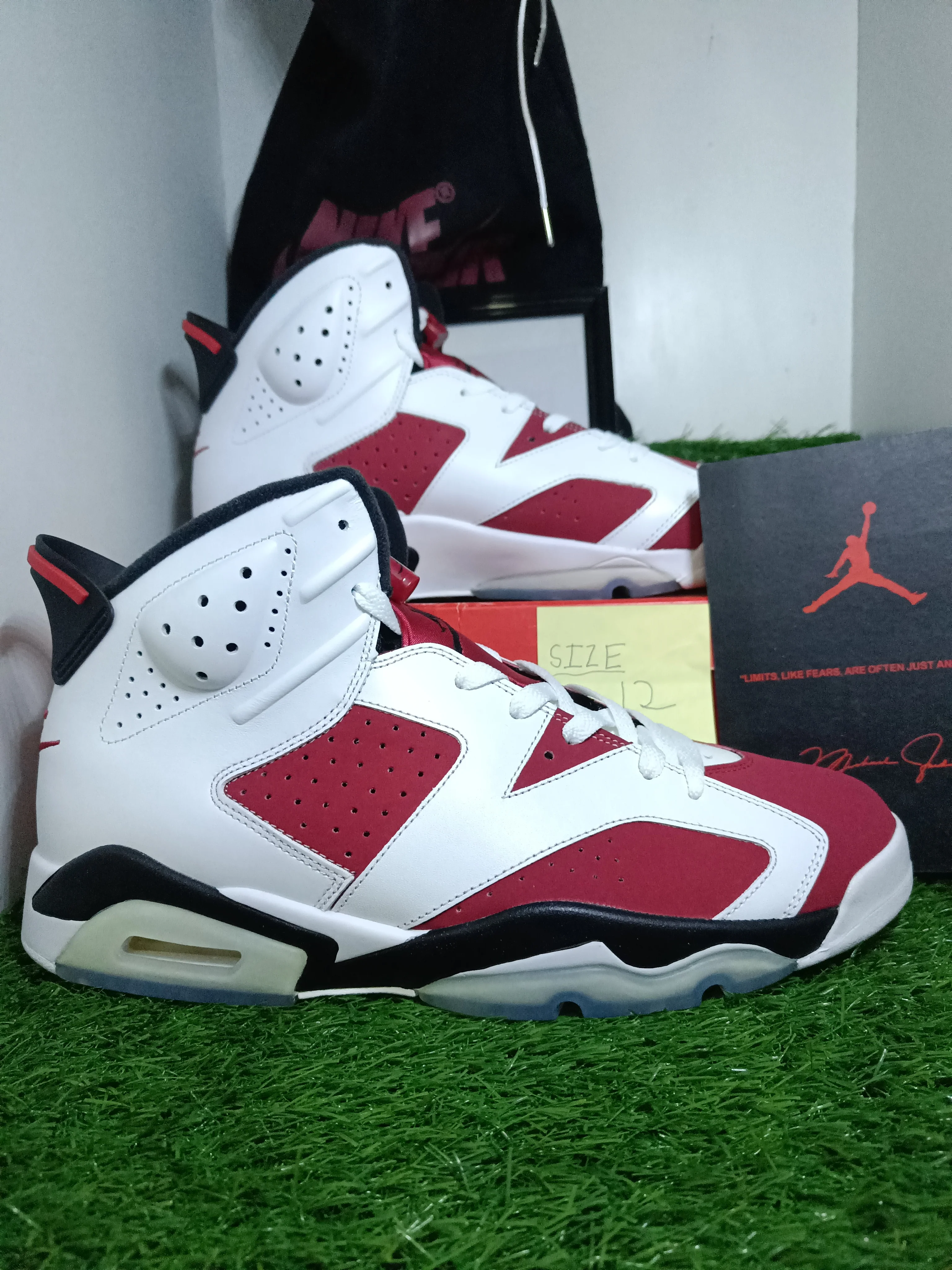 NIK AIR Jordans | Full OG Quality With OG BOX + Laces extra + accessories RED -WHITE BONE - Image 4