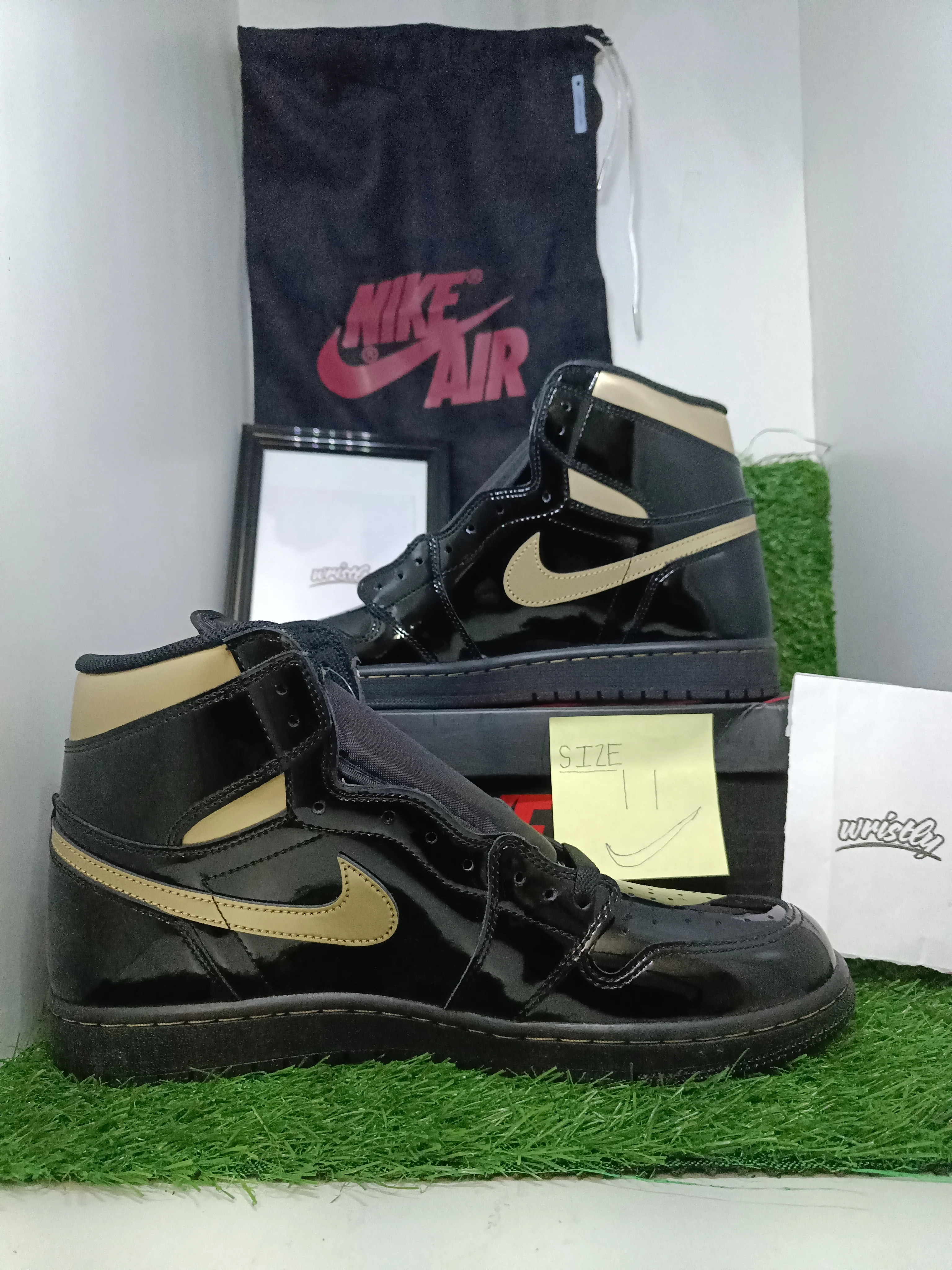NIK AIR Jordans | Full OG Quality With OG BOX + Laces extra + accessories | BLACK GOLD - Image 3