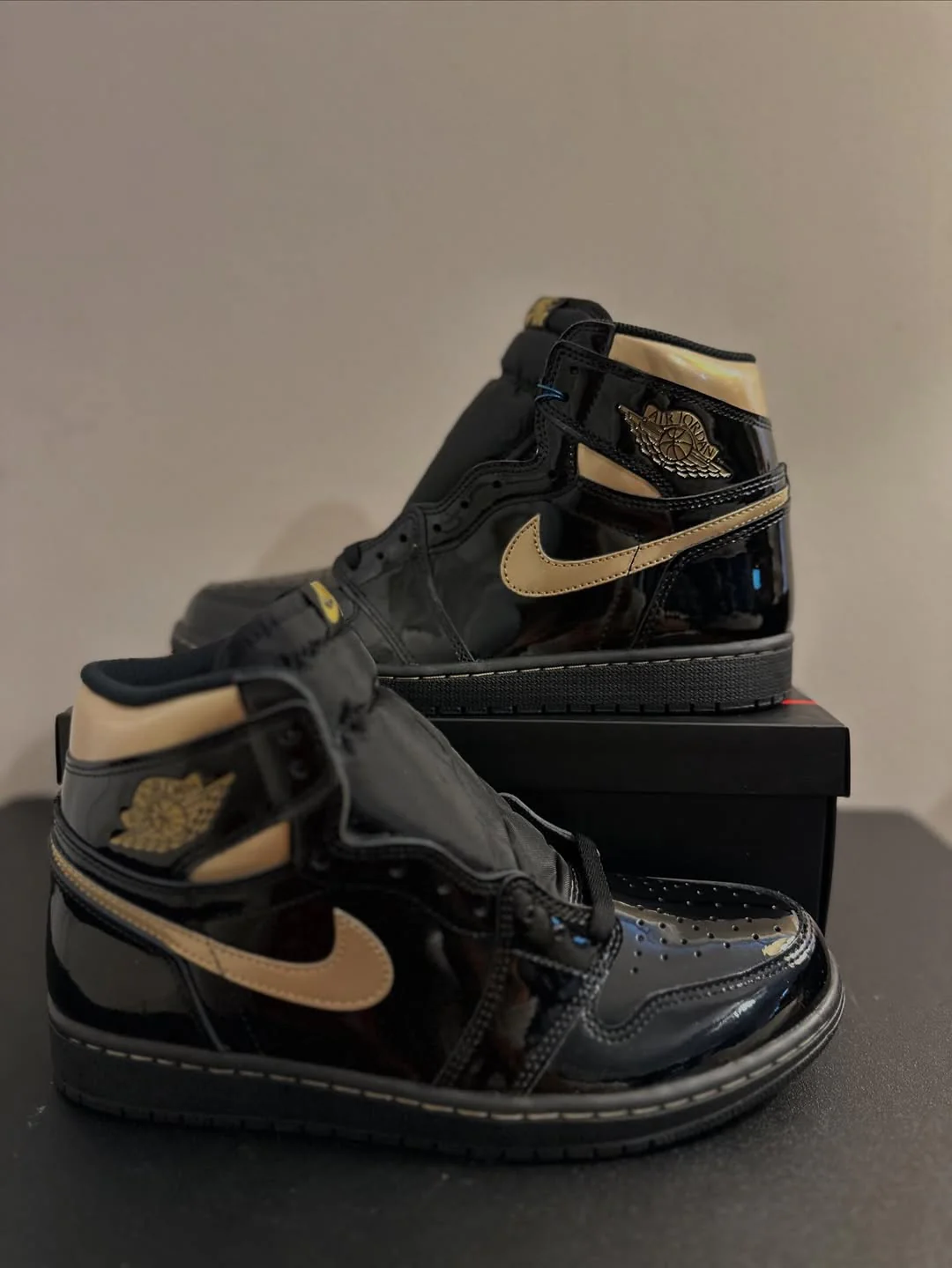 NIK AIR Jordans | Full OG Quality With OG BOX + Laces extra + accessories | BLACK GOLD - Image 5