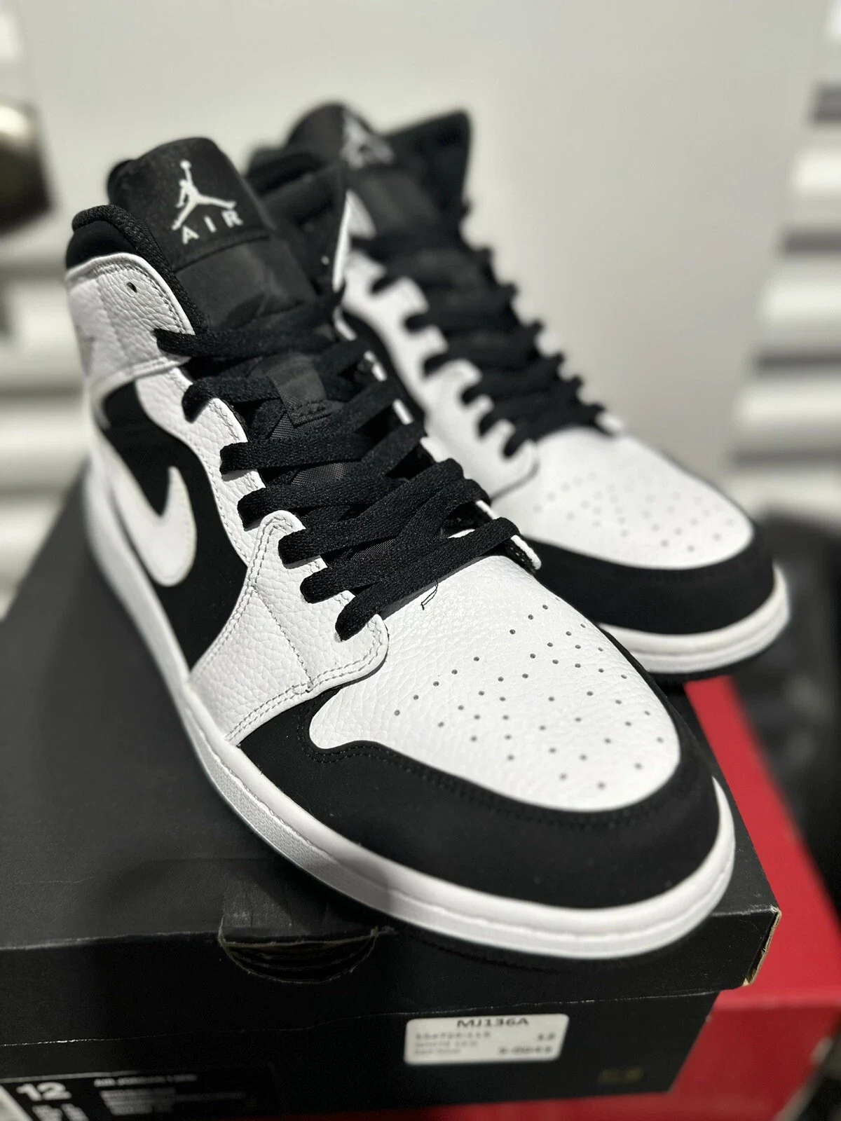 NIK AIR Jordans | Full OG Quality With OG BOX + Laces extra + accessories | WHITE - BLACK "HIGH" - Image 4
