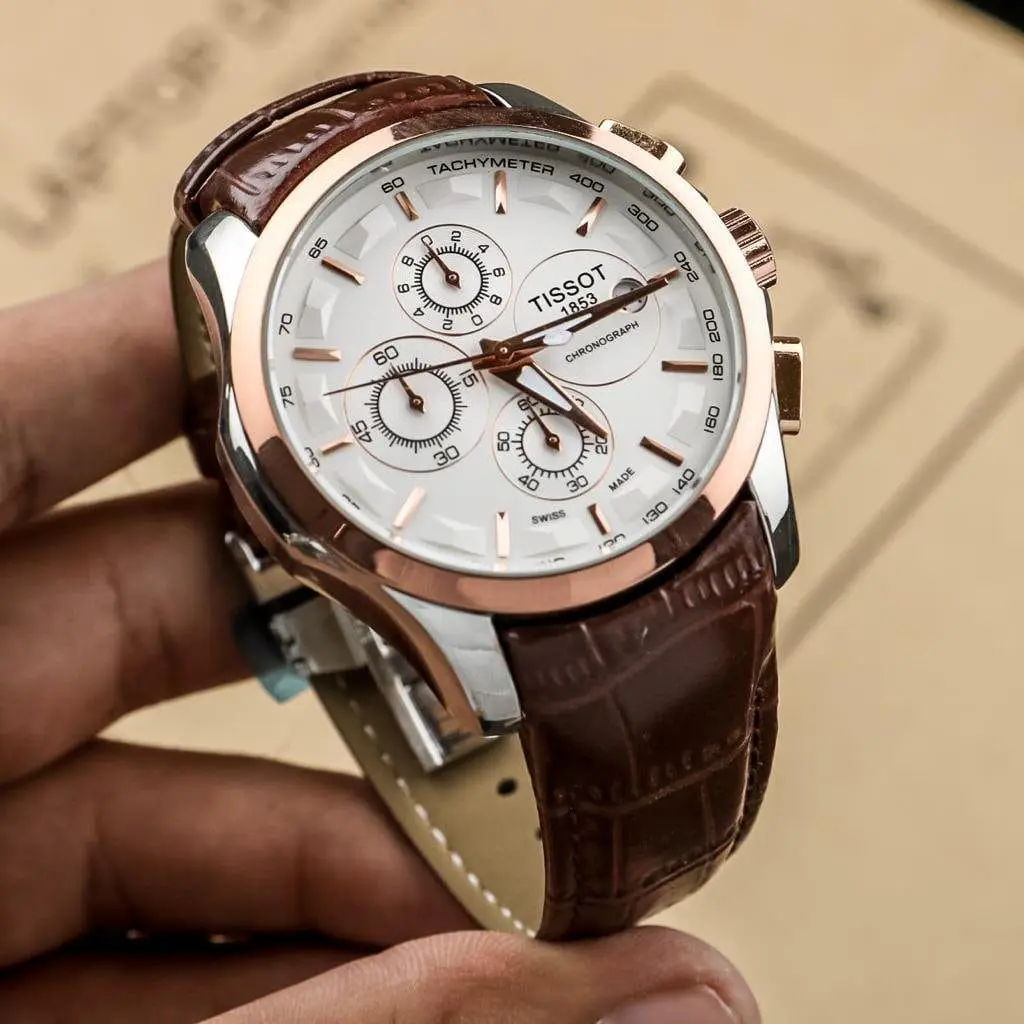 Tiss-Couturier Leather 1853 - Chronograph Watch | 1:1 Quality - Image 5